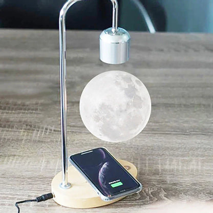 Levitating Wireless Charger Moon Lamp